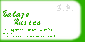 balazs musics business card